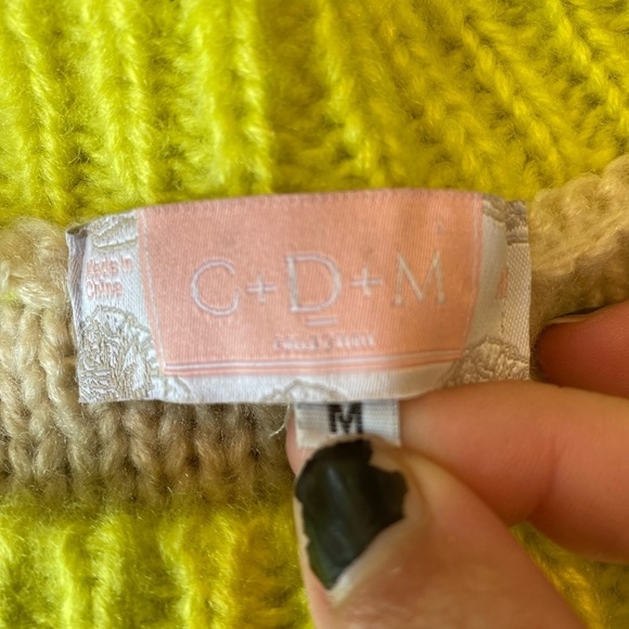 G+D+M Heavy Knit Crew Neck Autumn Colorblock Sweater size Medium​ - Picture 6 of 7